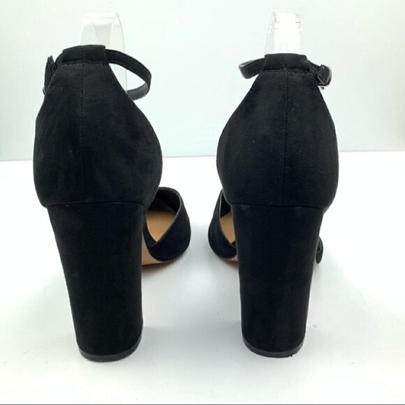 Asos heels 7 black faux suede Dorsay pointy toe - Picture 4 of 12